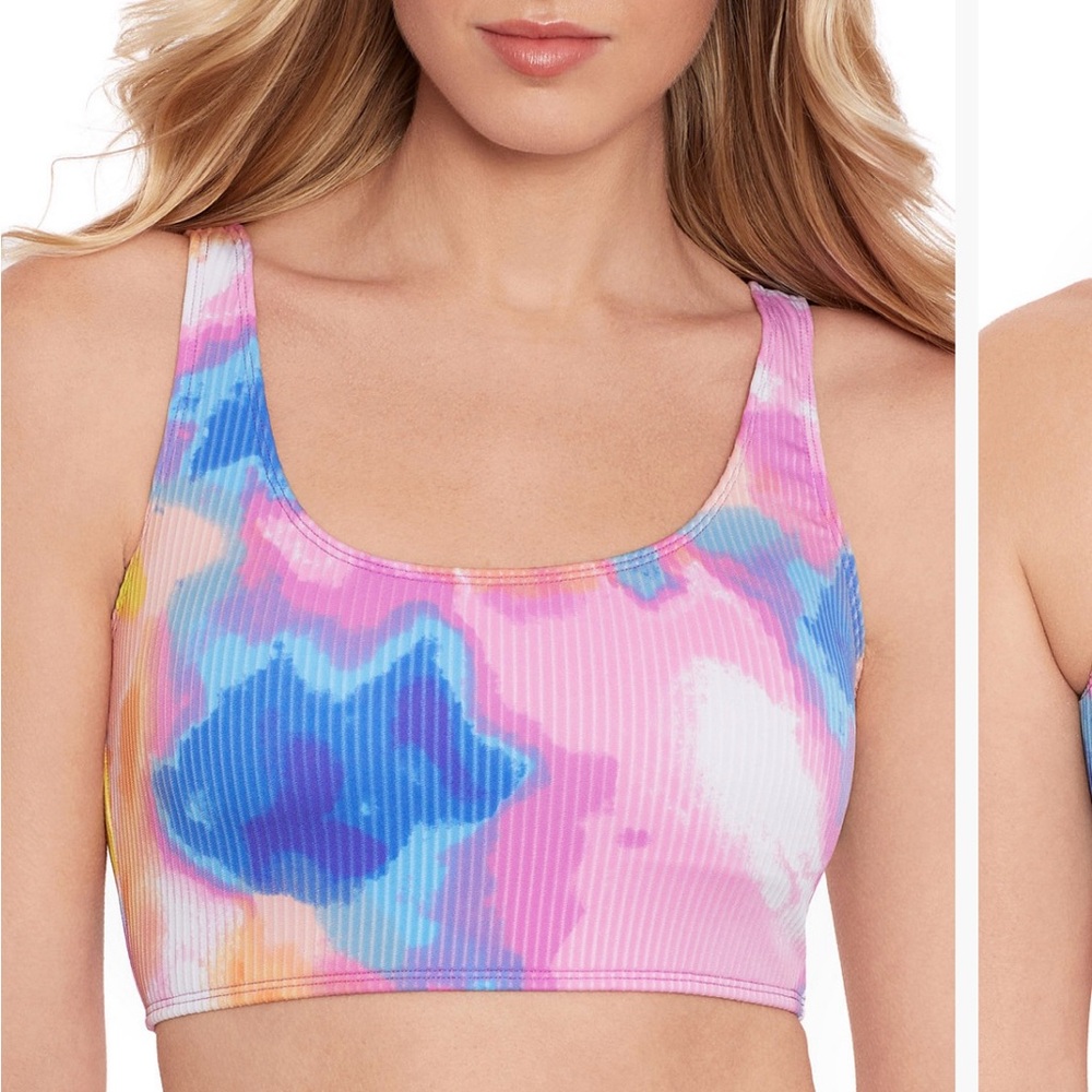 Salt + Cove Juniors' Tie-Dyed Bikini Top  (XL) & Bikini Bottoms (L) NWT